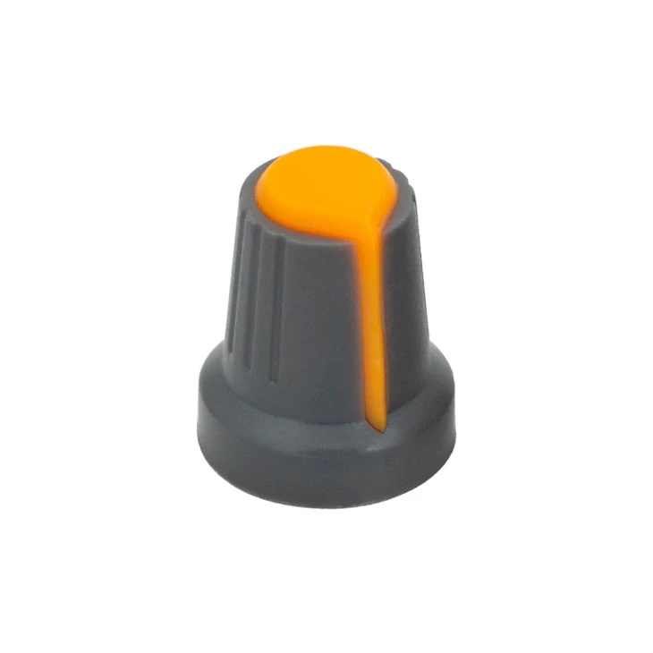 Naranja - Perilla de plástico gris acentuada